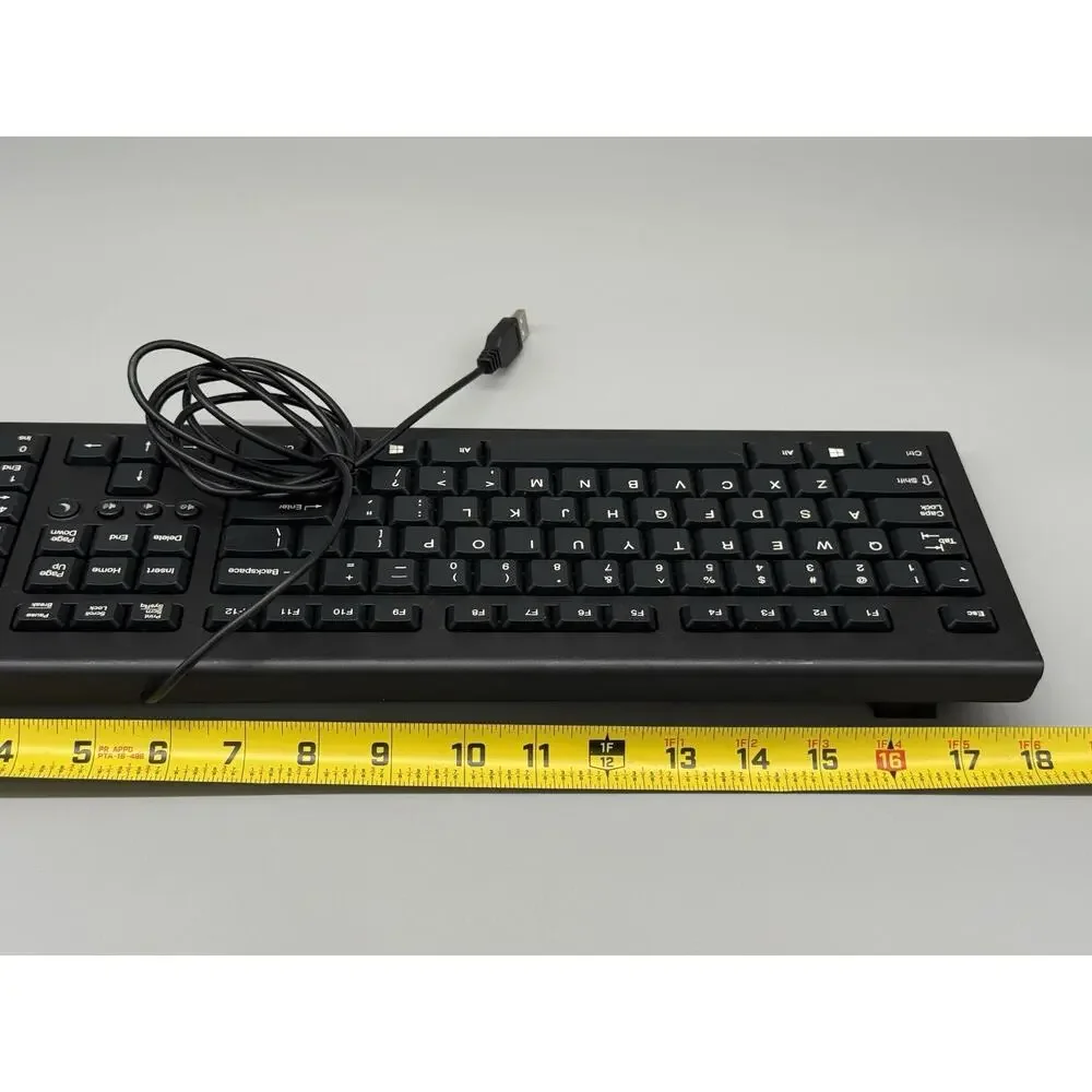 HP Black Computer Keyboard KU-1516 Wired USB Desktop QWERTY Tested